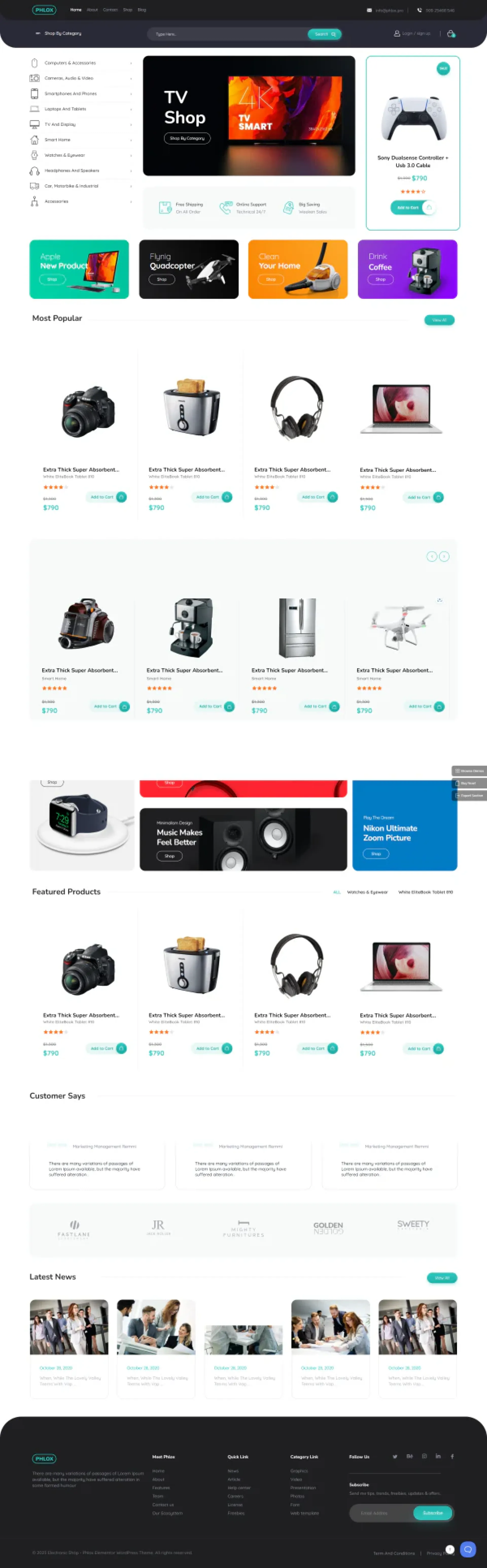 Boutique E-commerce High-Tech et Électronique Moderne