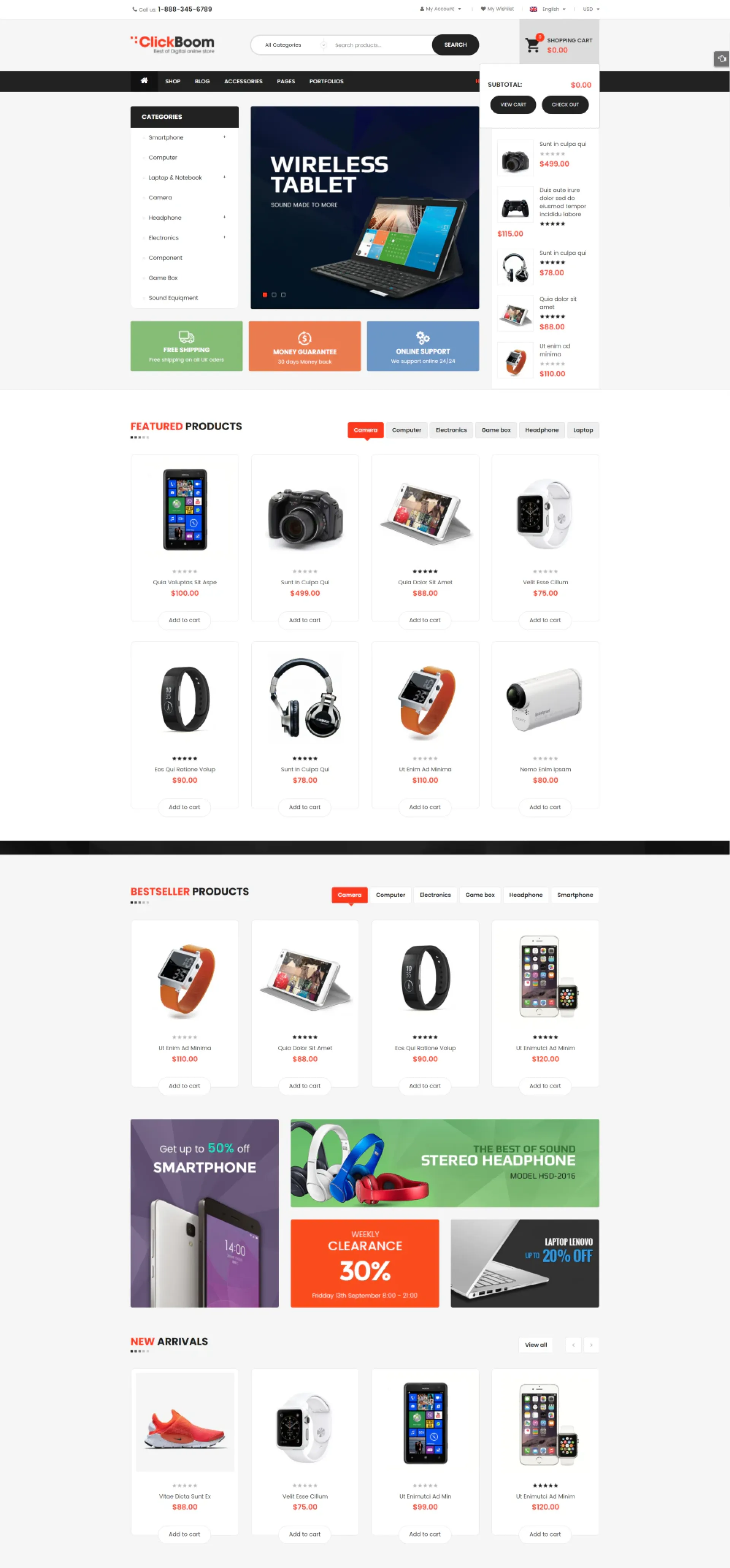 ClickBoom - Thème WordPress WooCommerce pour boutique numérique